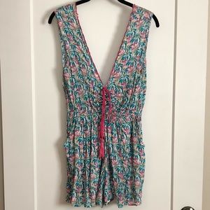 Topshop Flamingo Romper With Pockets!